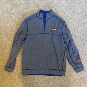 LOS ANGELES CHARGERS QUARTER ZIP SWEATSHIRT - TOMMY BAHAMA